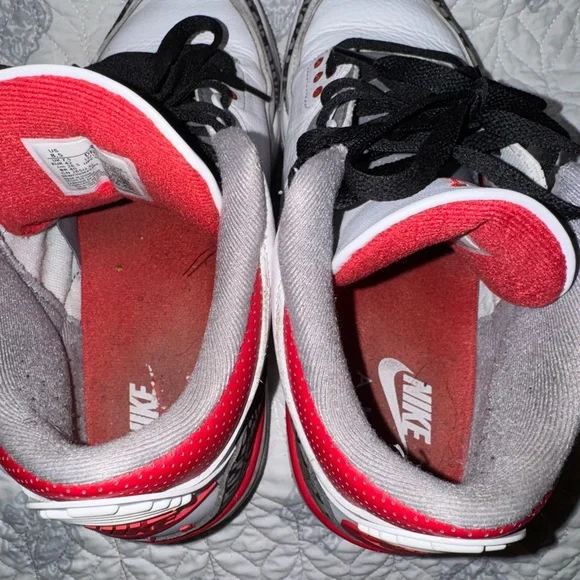 Jordan Red and White Sneakers